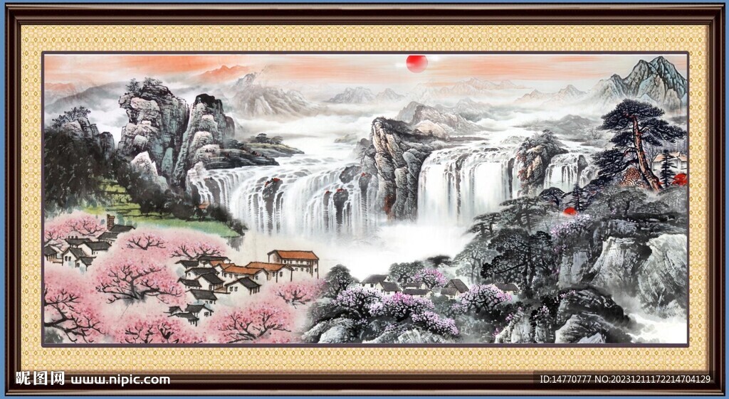 客厅山水画 
