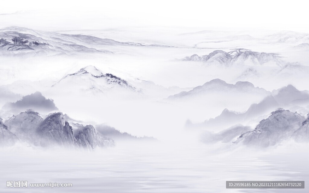 意境 新款高端山水 Tif分层