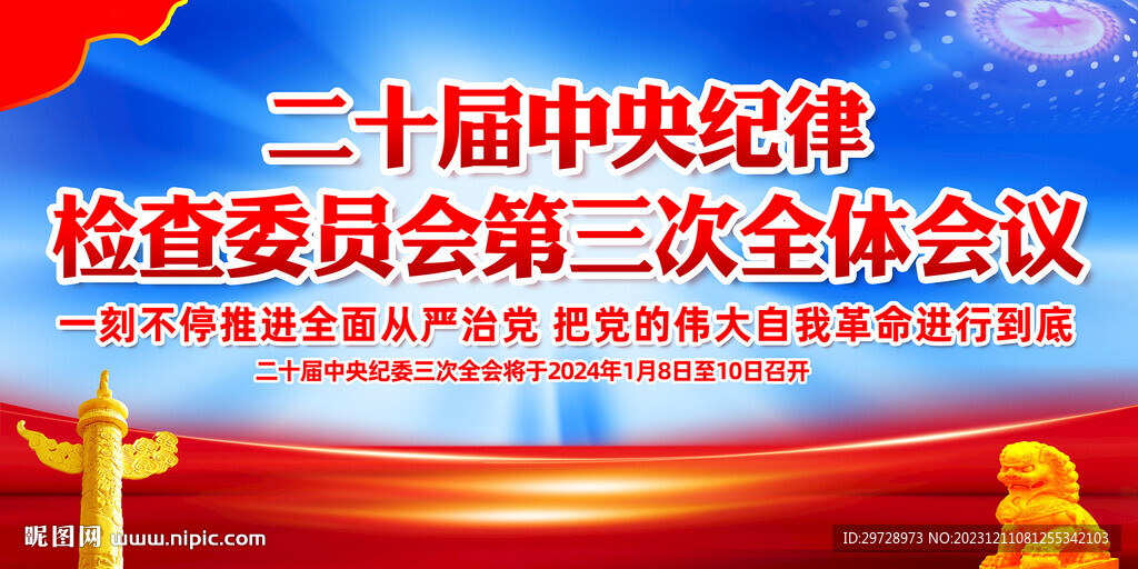 二十届纪委三次全会