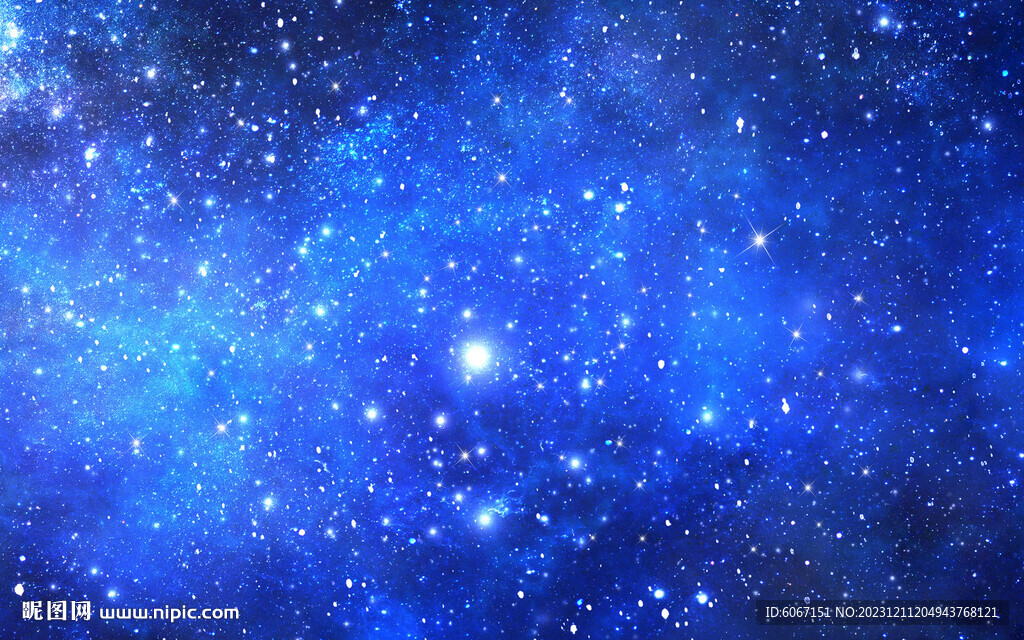 蓝色银河星空宇宙背景