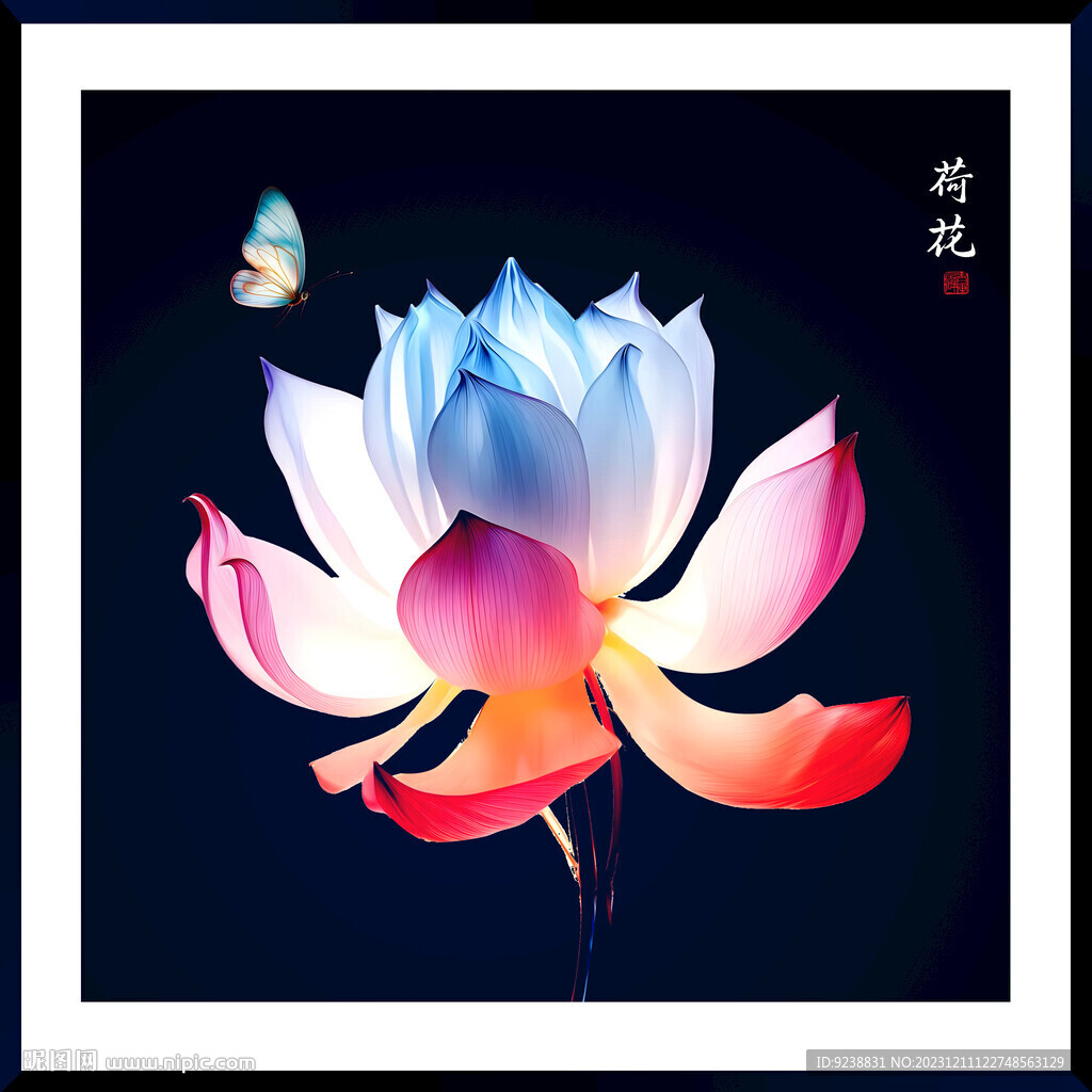 荷花装饰画