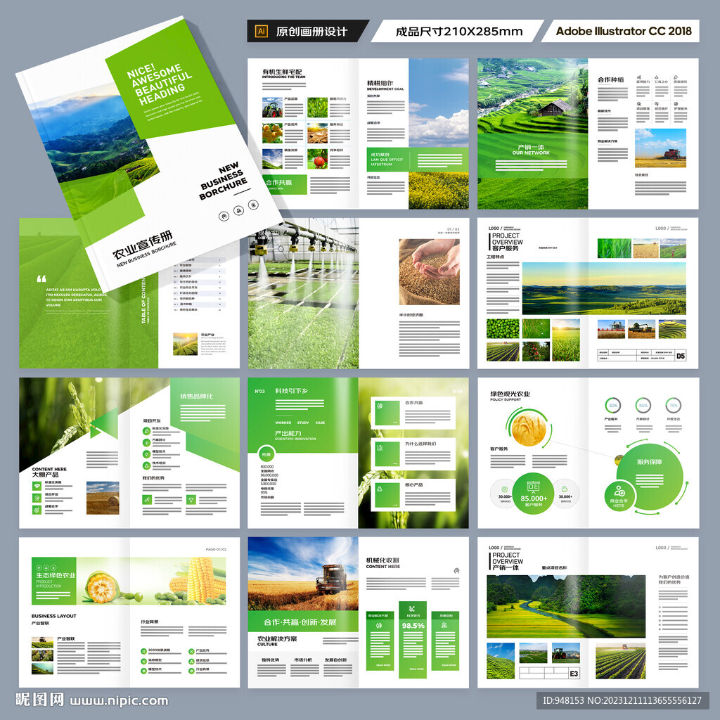 农业画册模板