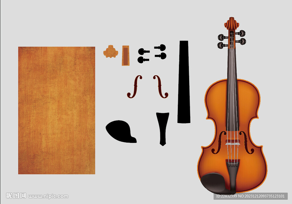 小提琴矢量图