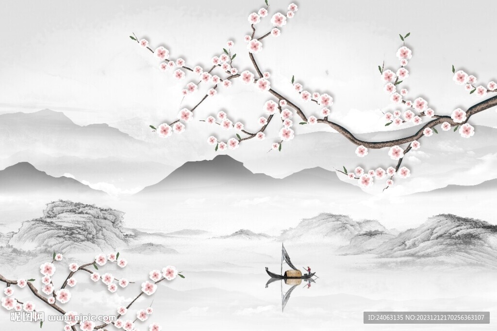 中式山水花鸟