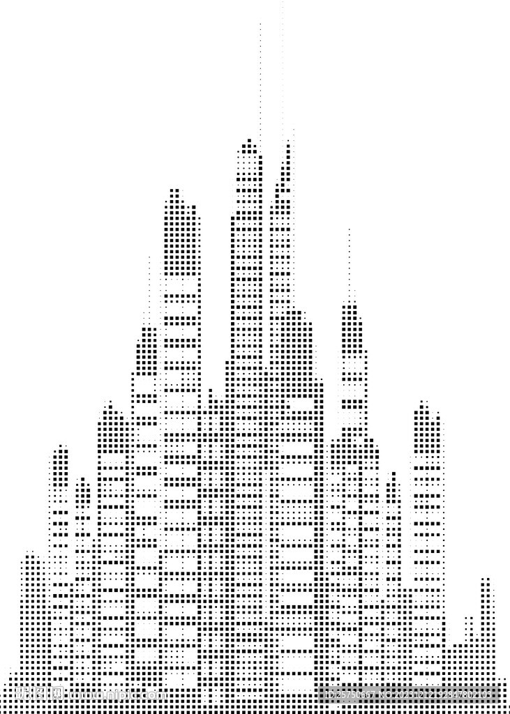 城市背景镂空