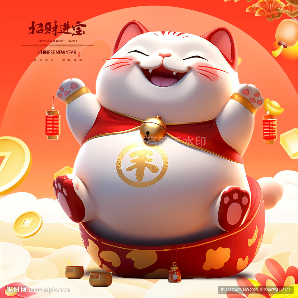 招财猫 春节素材