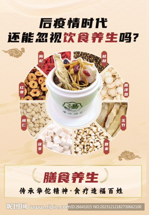 养生文化炖汤材料图