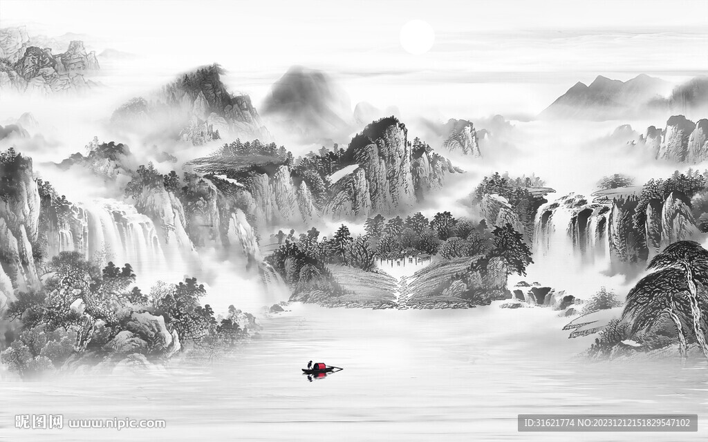 水墨群山