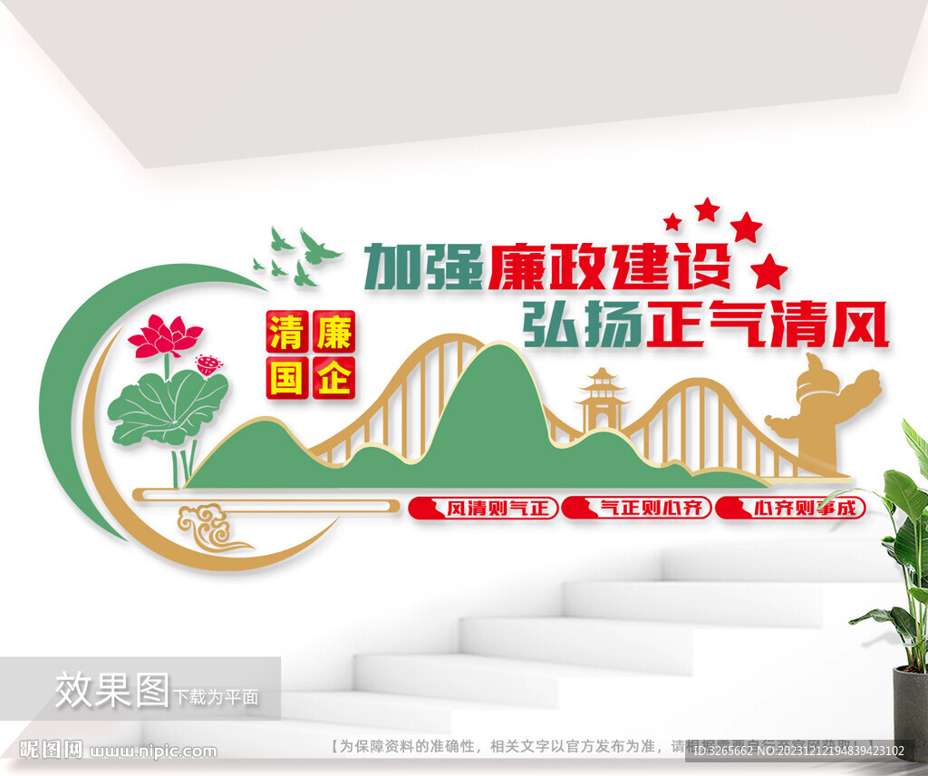 国企党建文化墙素材图片