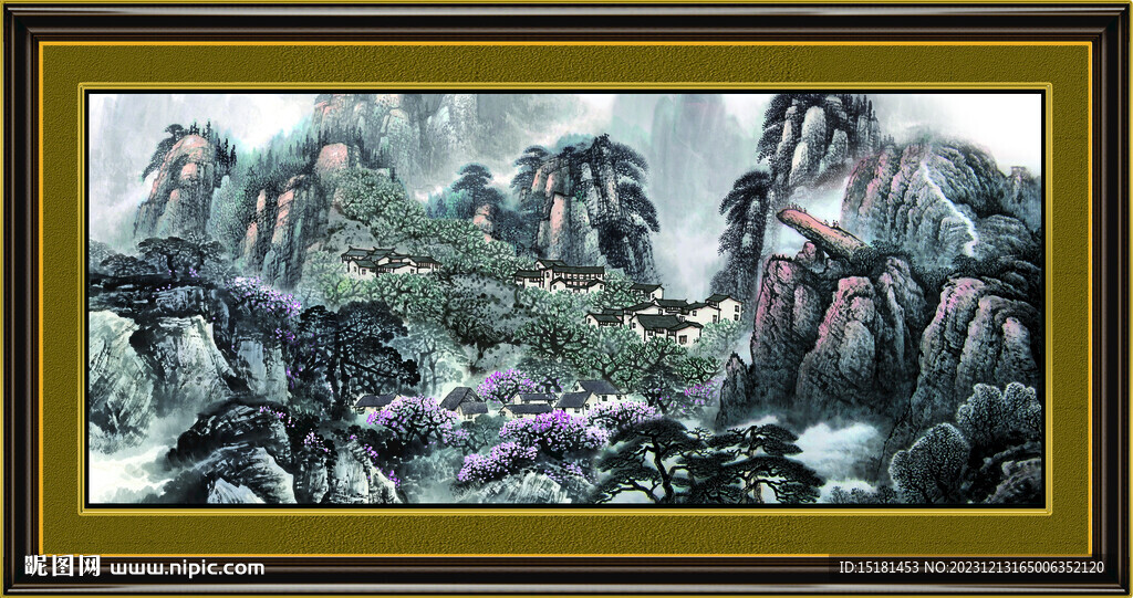 中国画山水 