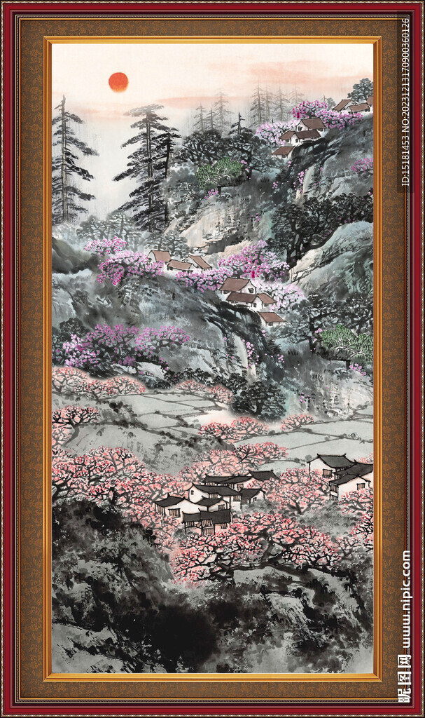 中国画山水 