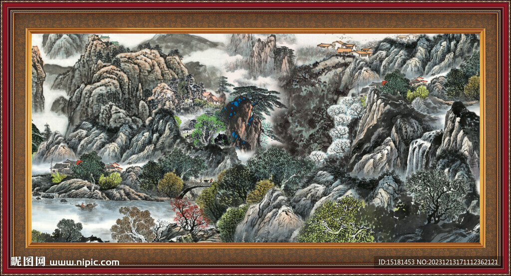 中国画山水 