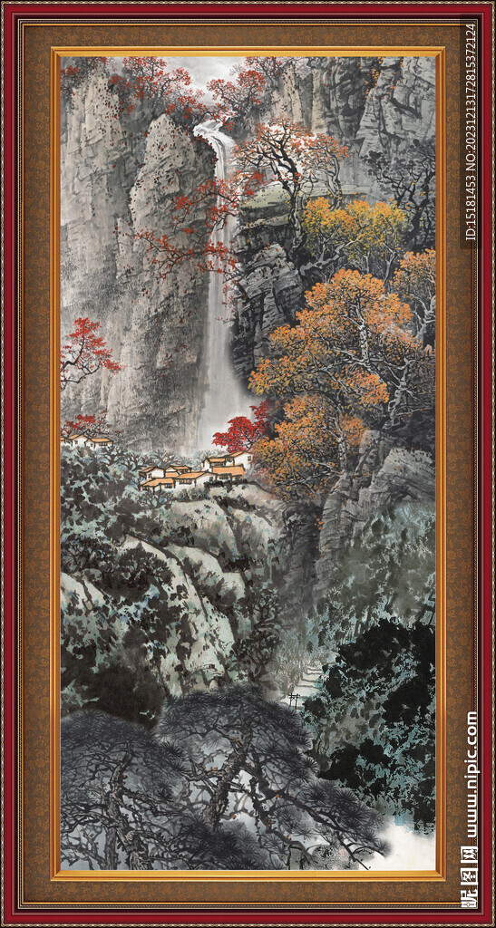 竖幅国画