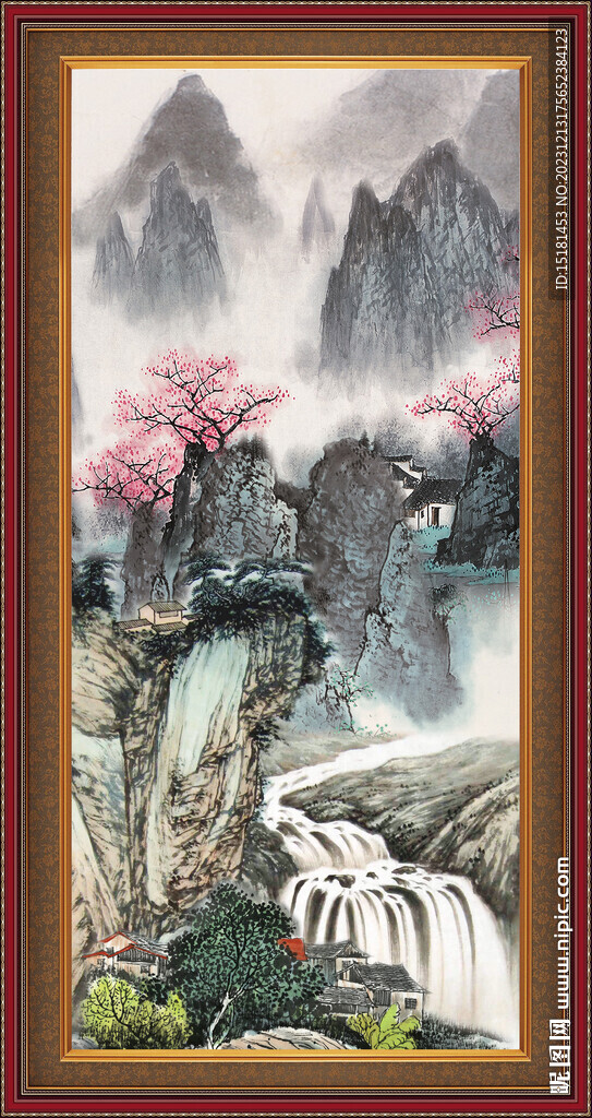 竖幅国画