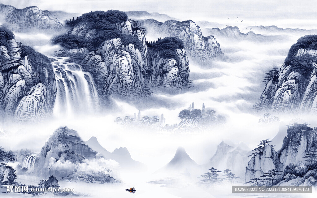 大气 最新山水背景 TIF分层