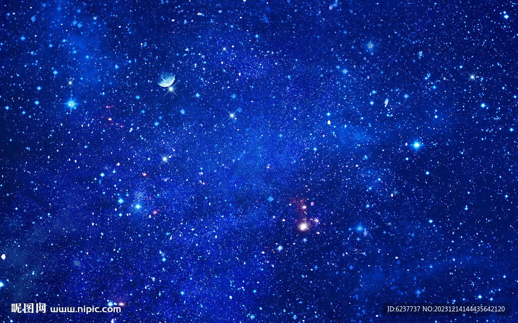 蓝色星空背景墙