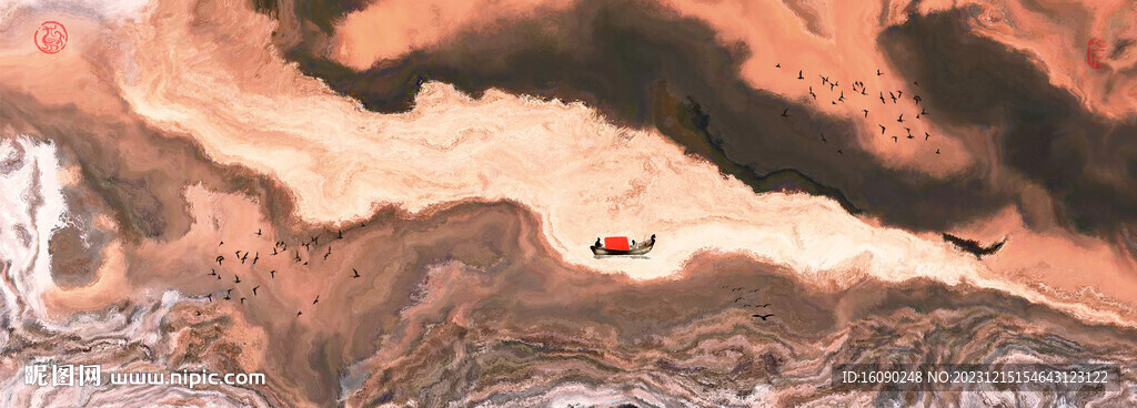 水墨山水装饰画