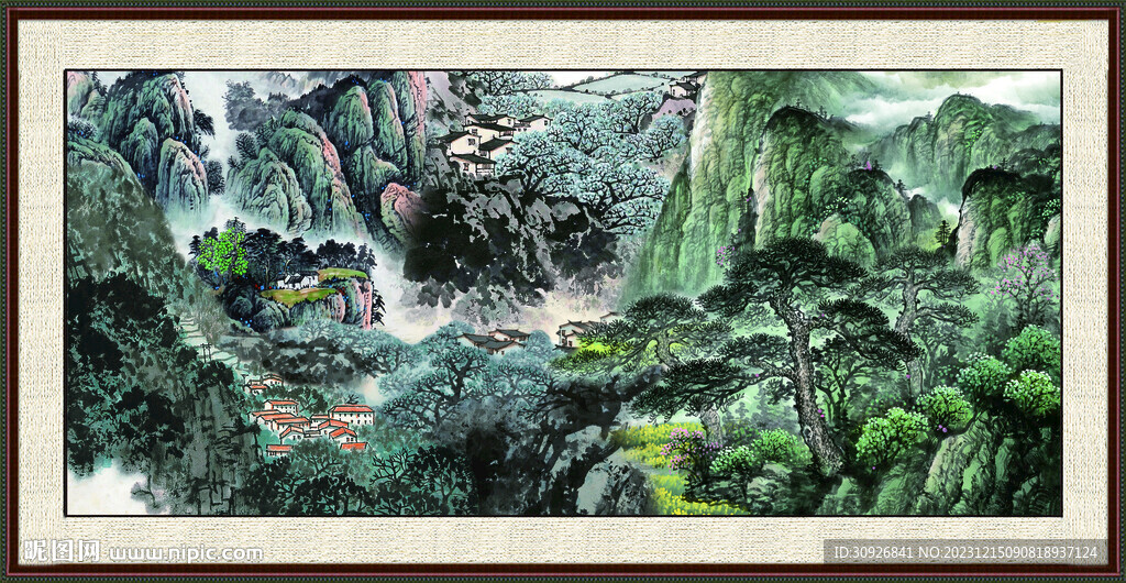 新中式山水画 