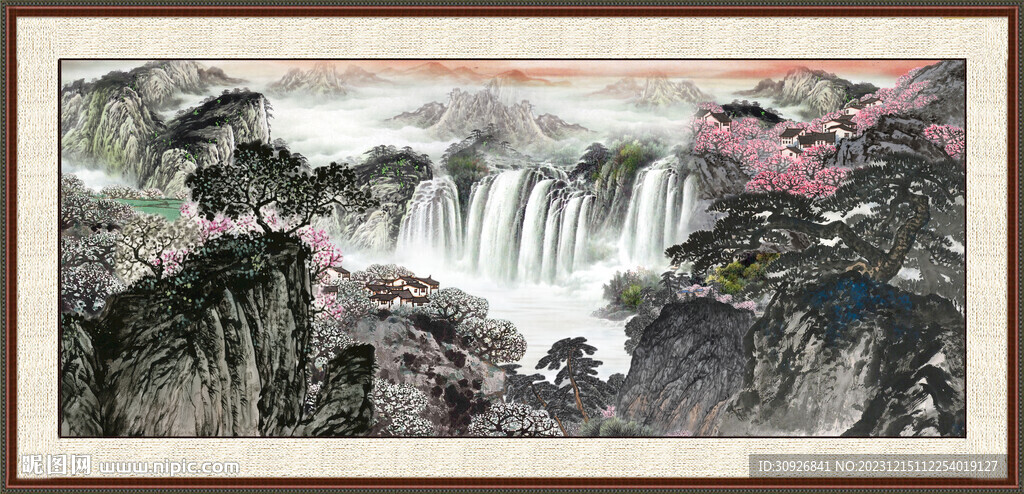 装饰山水画 