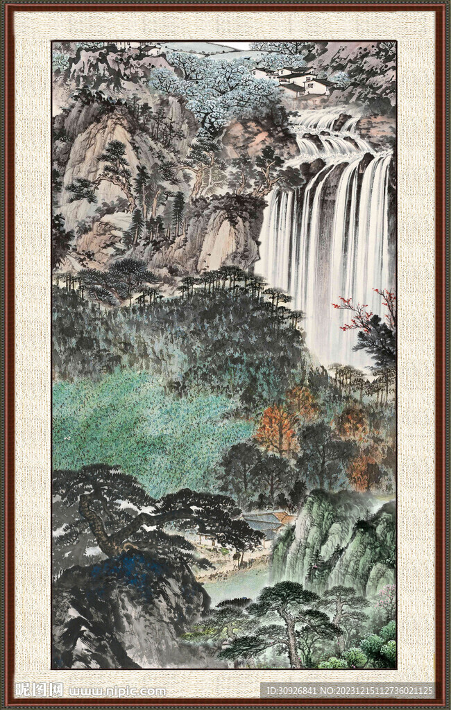 装饰山水画 