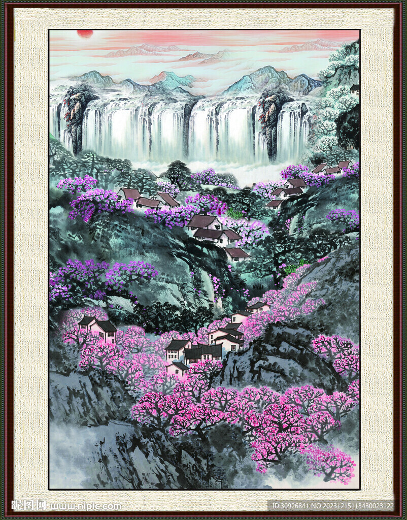 装饰山水画 