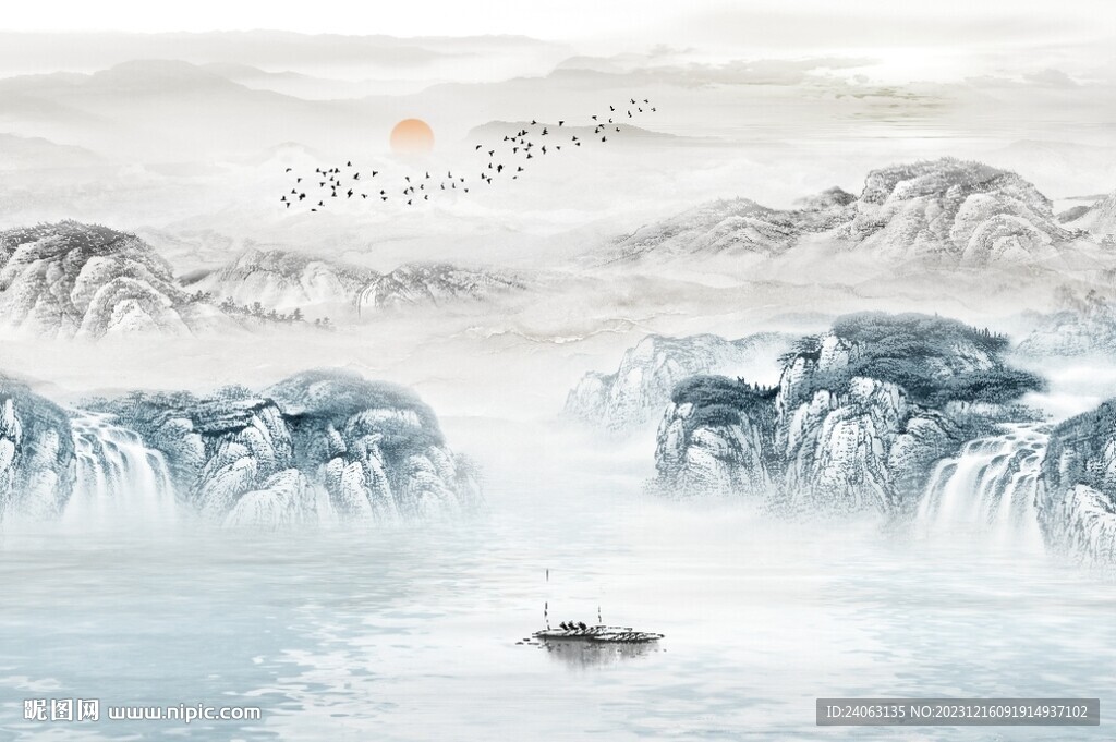 抽象山水画