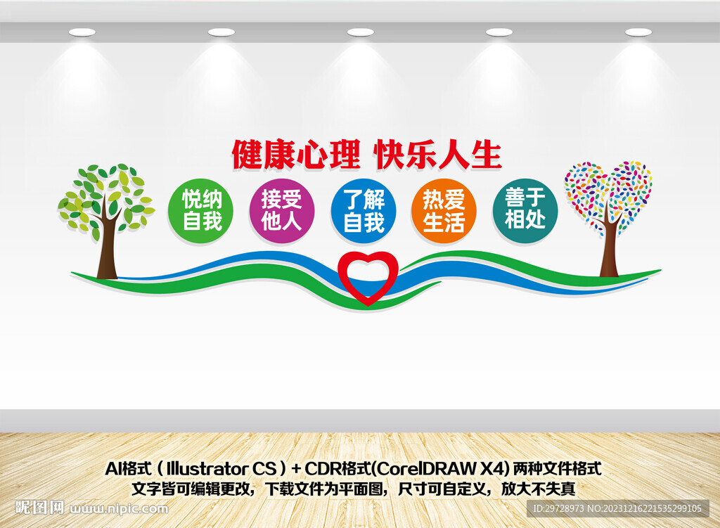 健康心理文化墙