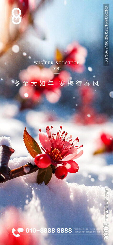 集团冬至节气价值点海报