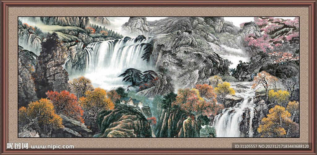 中堂山水画 