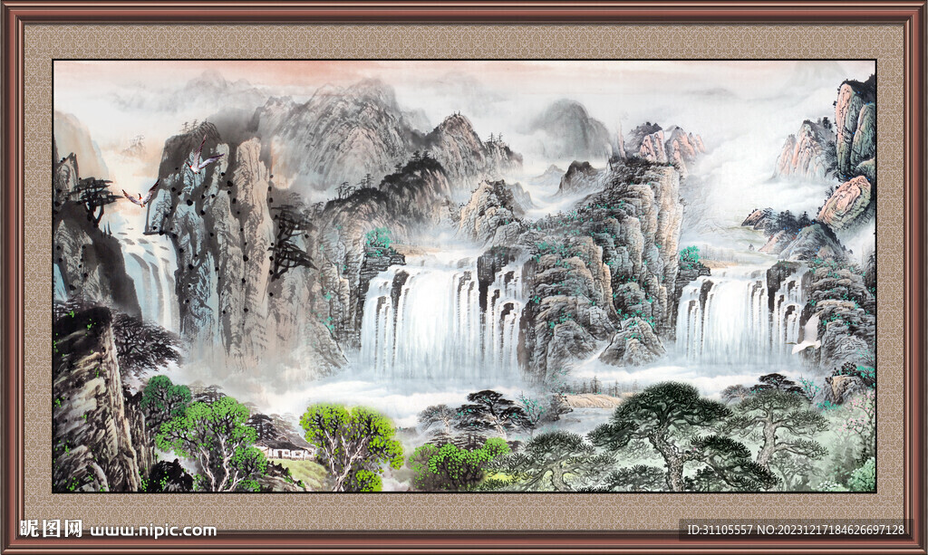 装饰山水画 