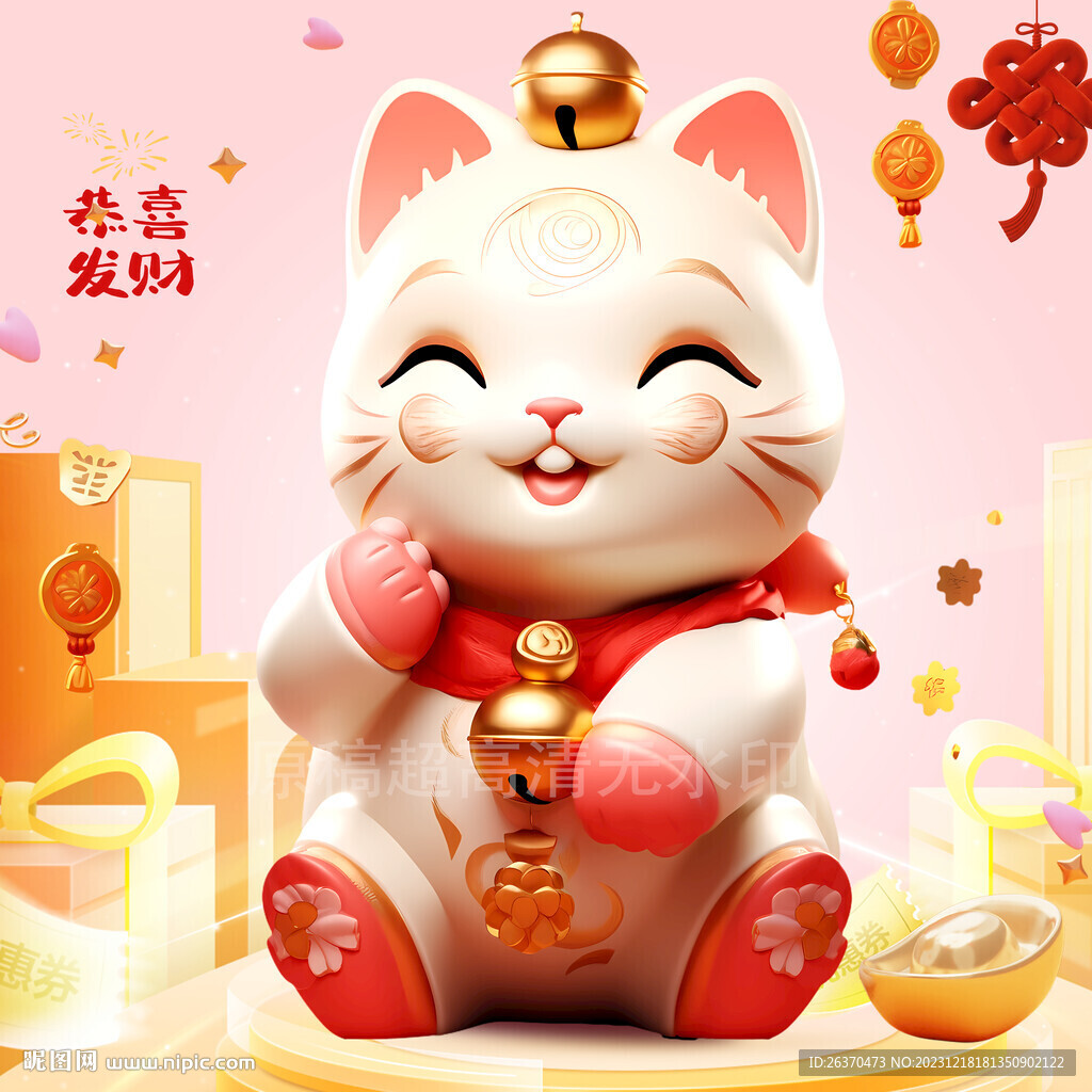 春节招财猫存钱罐