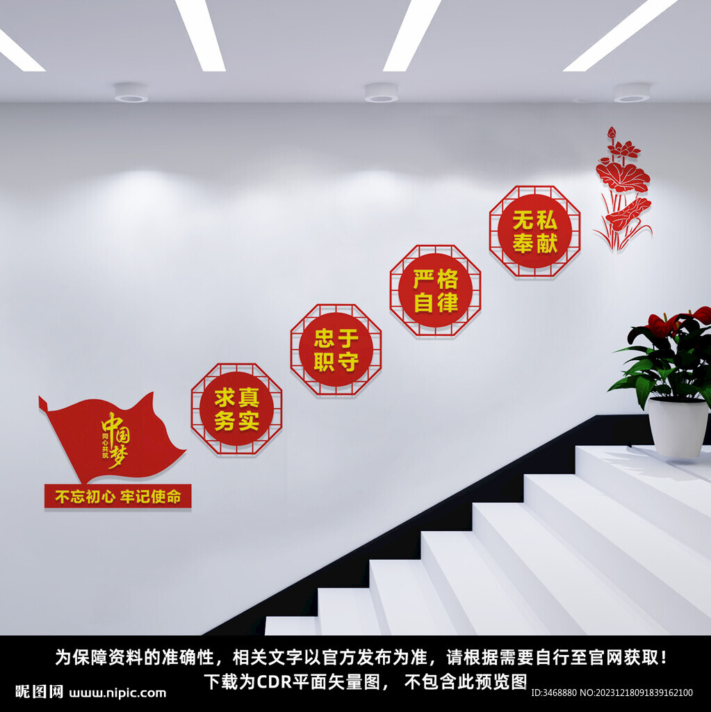 党员楼梯间文化墙