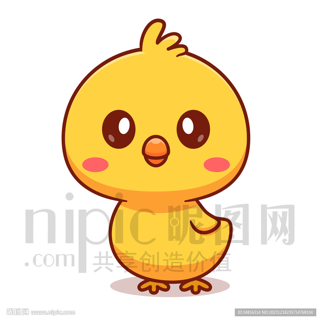 可爱卡通小鸡崽