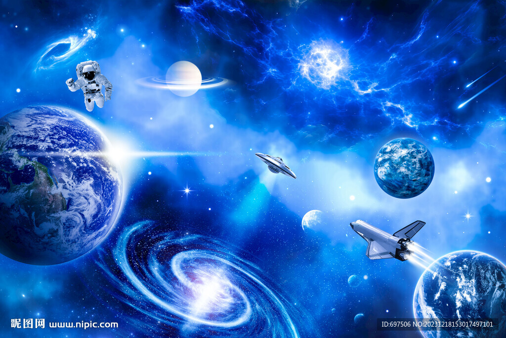 外太空星球宇宙黑洞银河星空背景