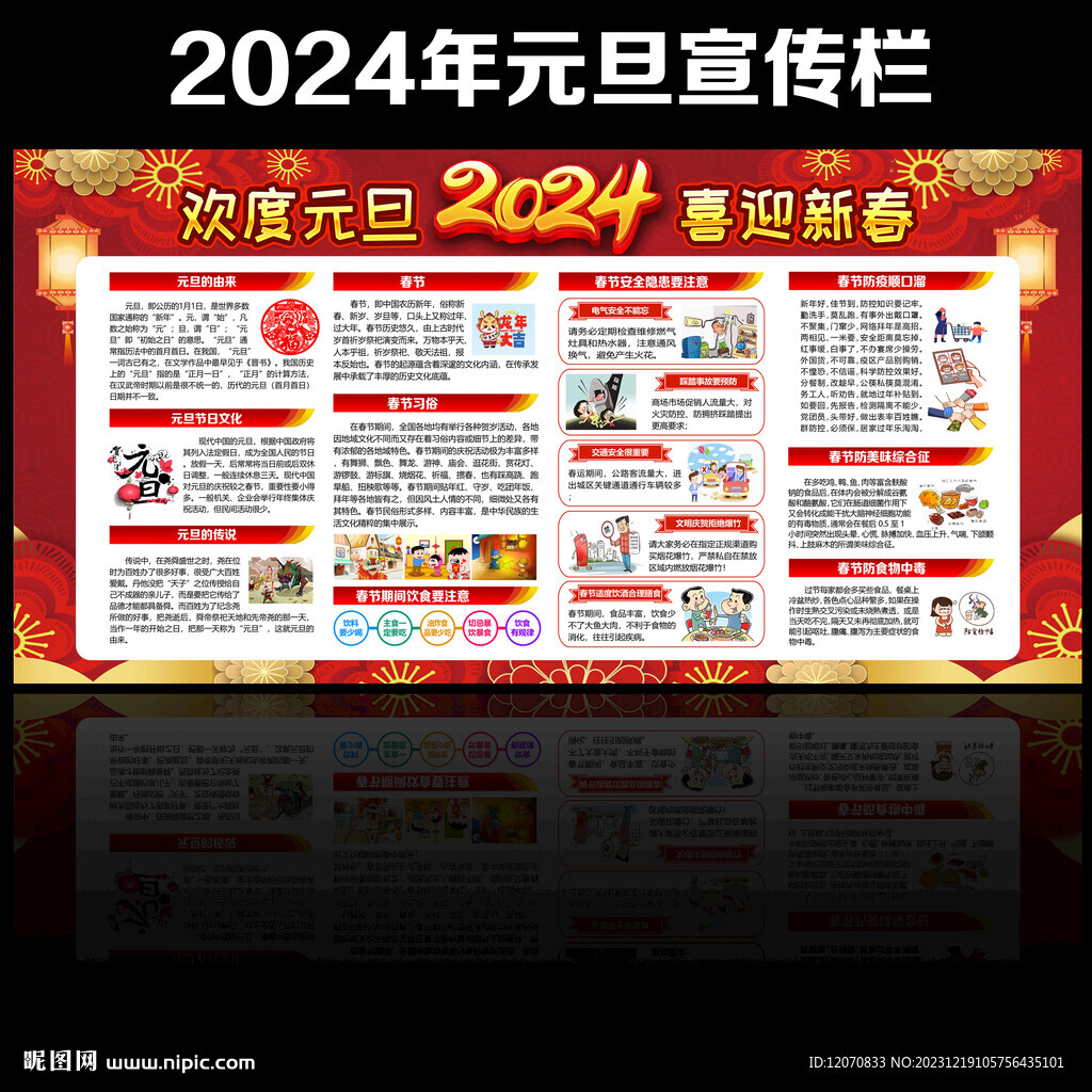 元旦新年宣传栏