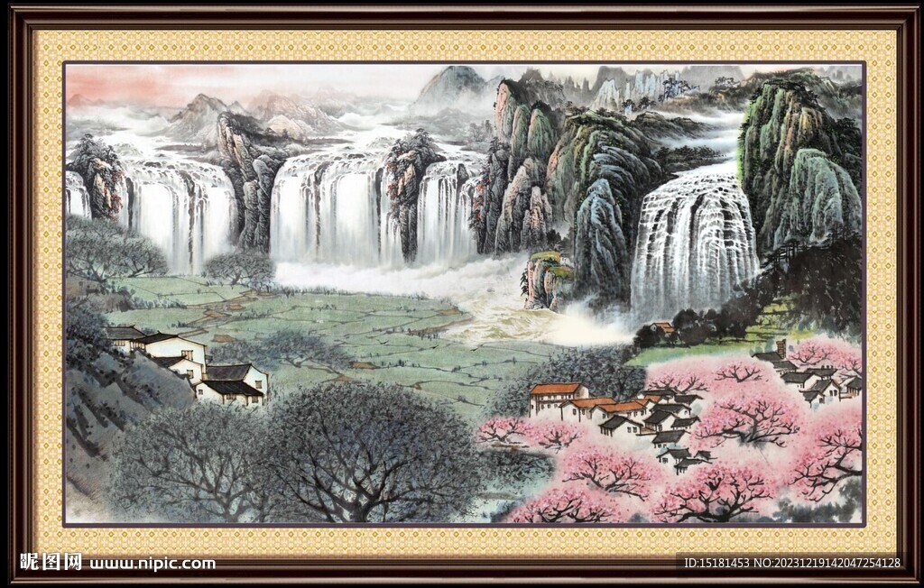 国画山水画 