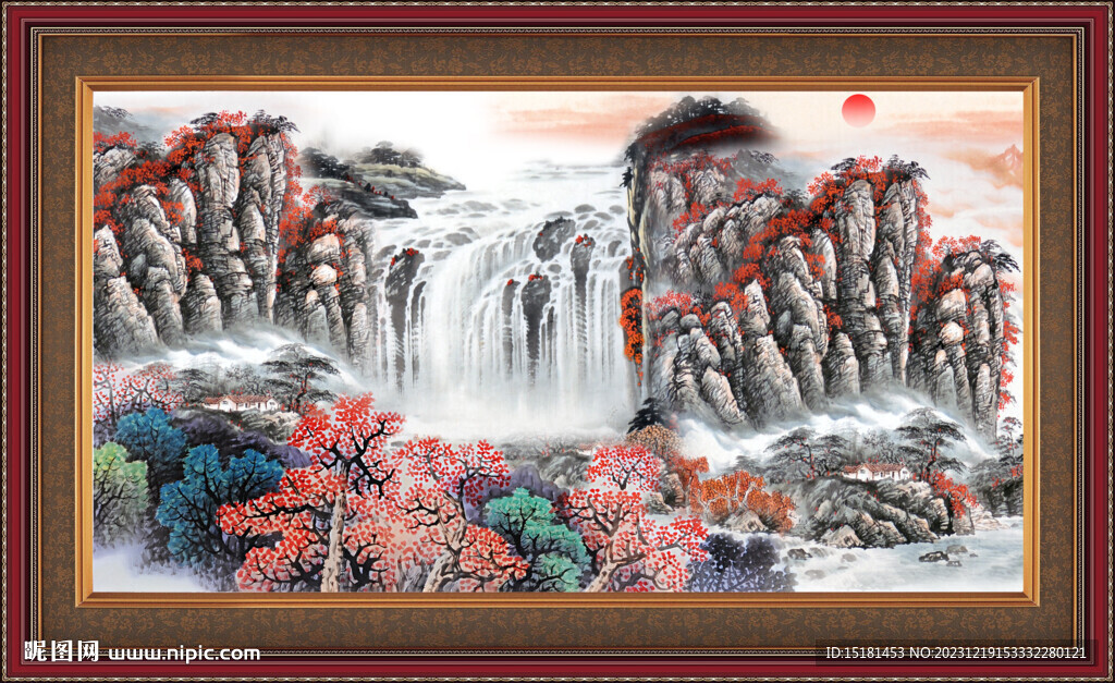 装饰山水画 