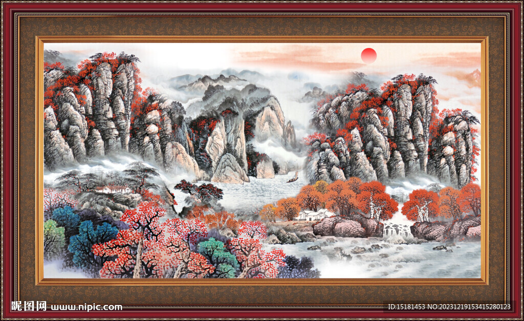 客厅山水画 