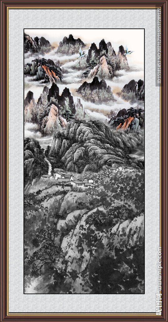 竖幅国画 