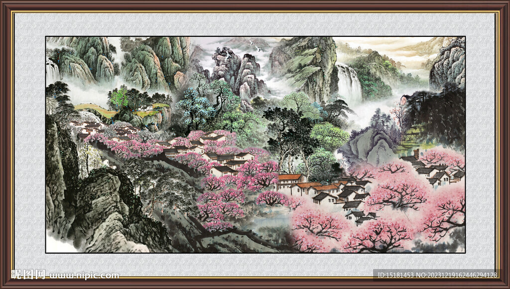 山水中堂画 
