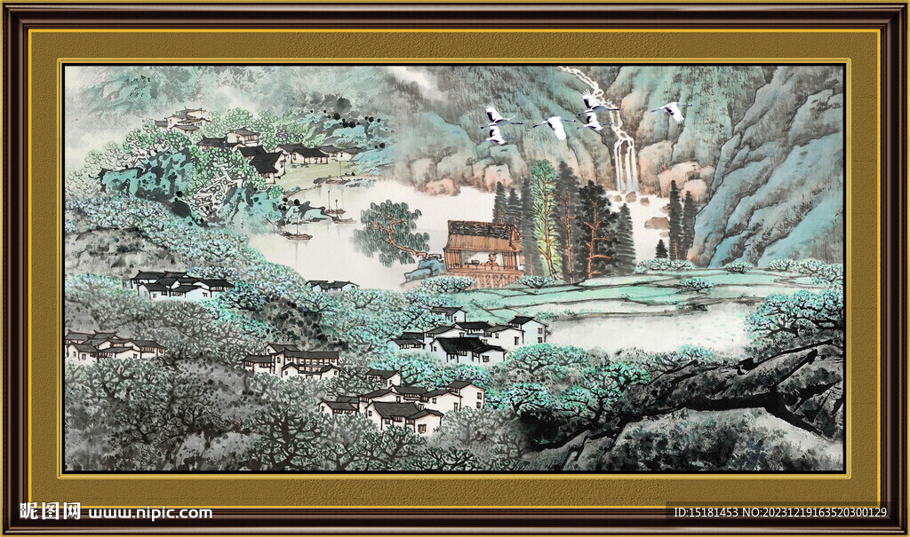 山水中堂画 