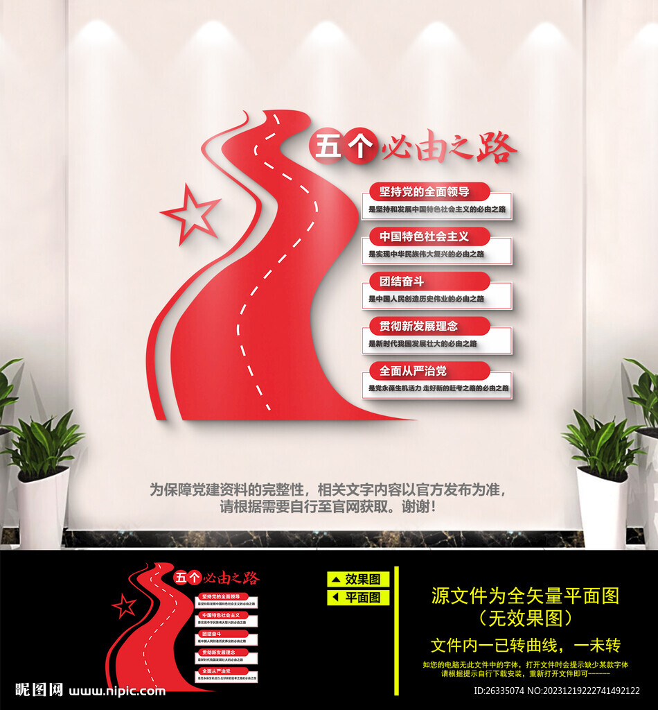 五个必由之路文化墙