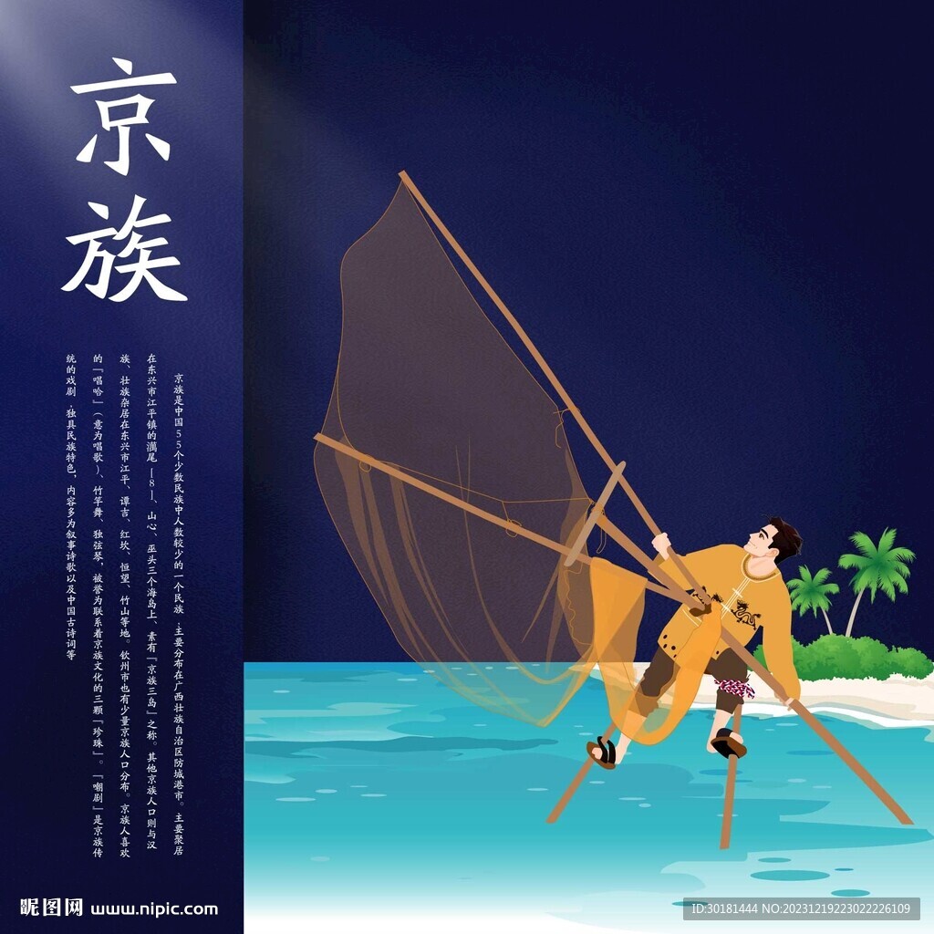 卡通京族人物
