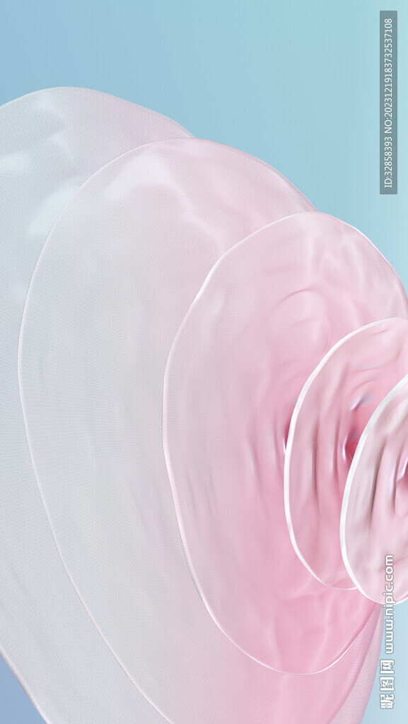 粉色3d抽象立体造型