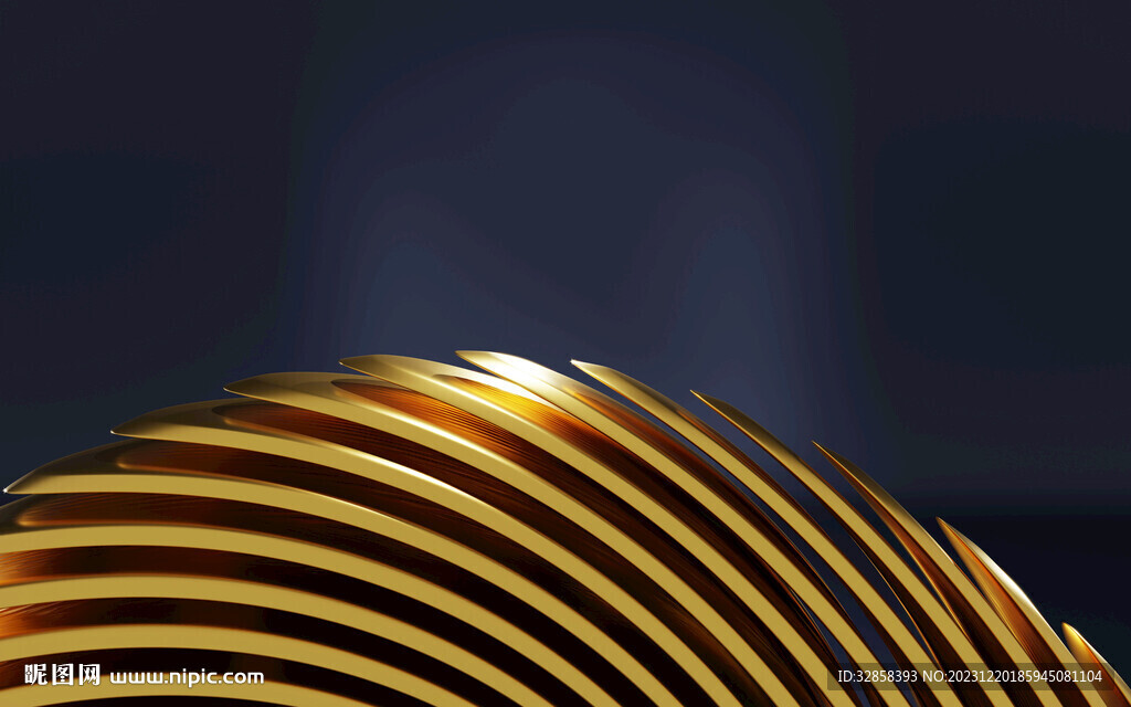 金色抽象立体造型