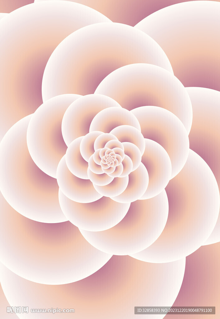 粉色3d花纹背景