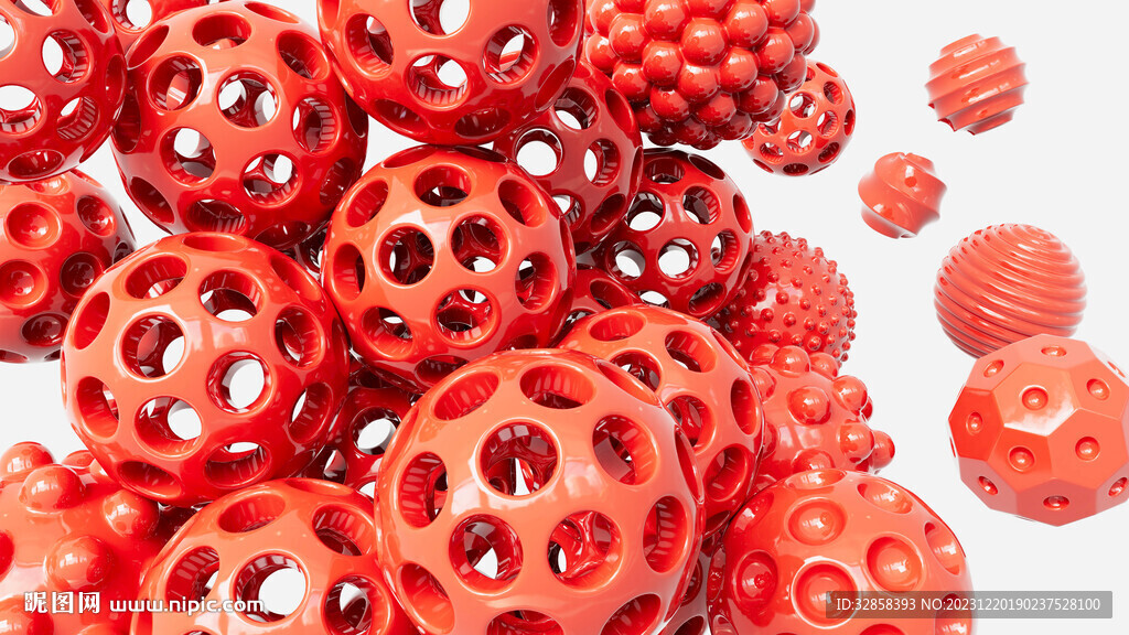 红色小球3d造型