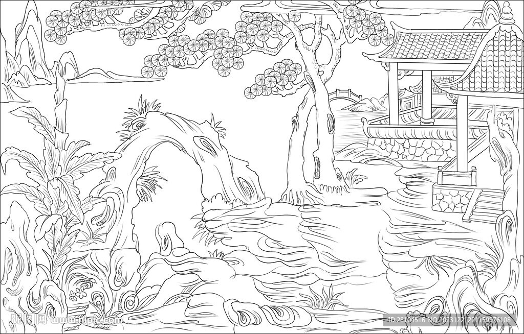 白描园林