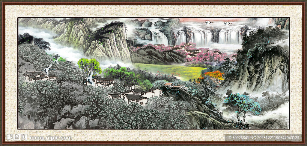 中国画山水画 