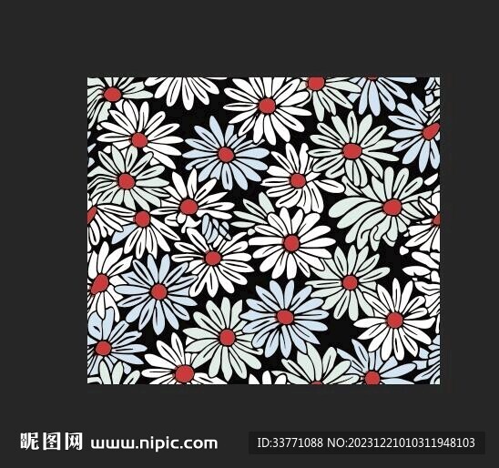 菊花 数码印花